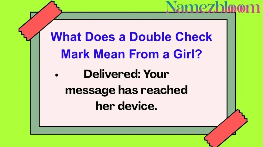 What Does a Double Check Mark Mean From a Girl?