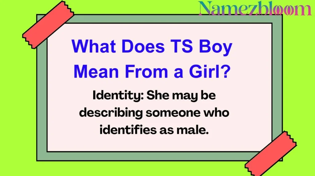 What Does TS Boy Mean From a Girl?