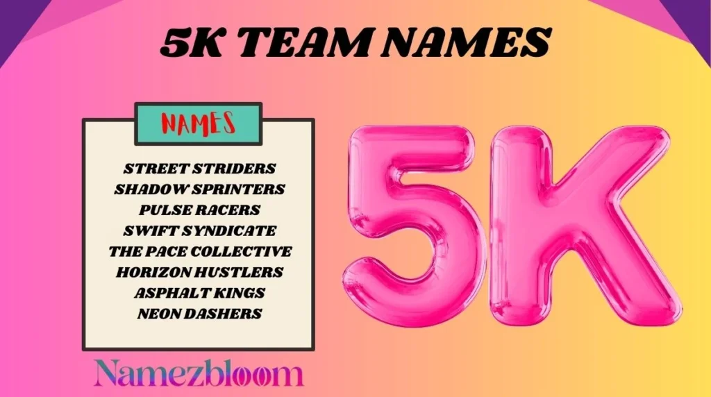 5K Team Names