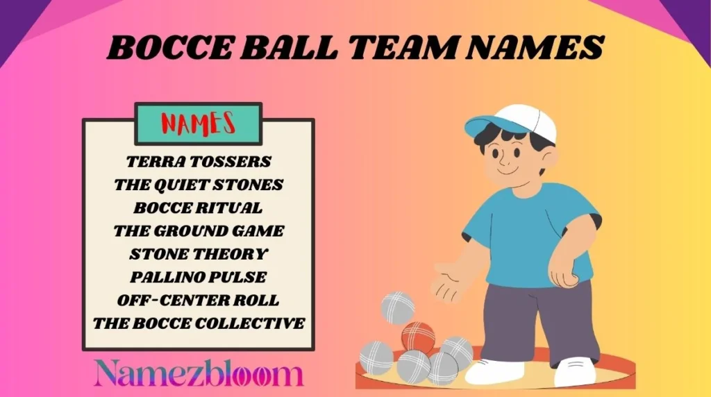 Bocce Ball Team Names