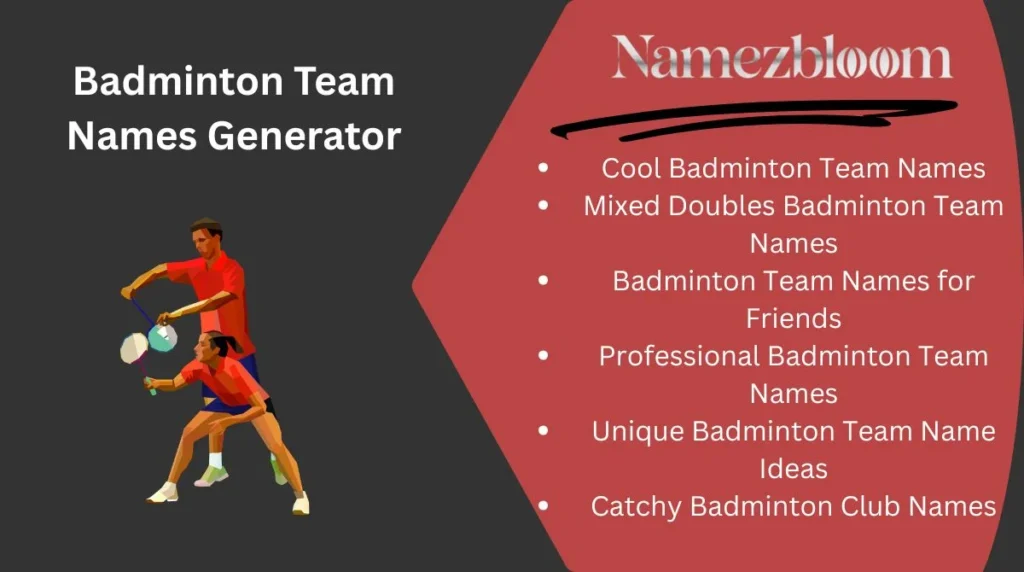Badminton Team Names Generator