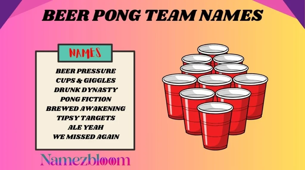 Beer Pong Team Names