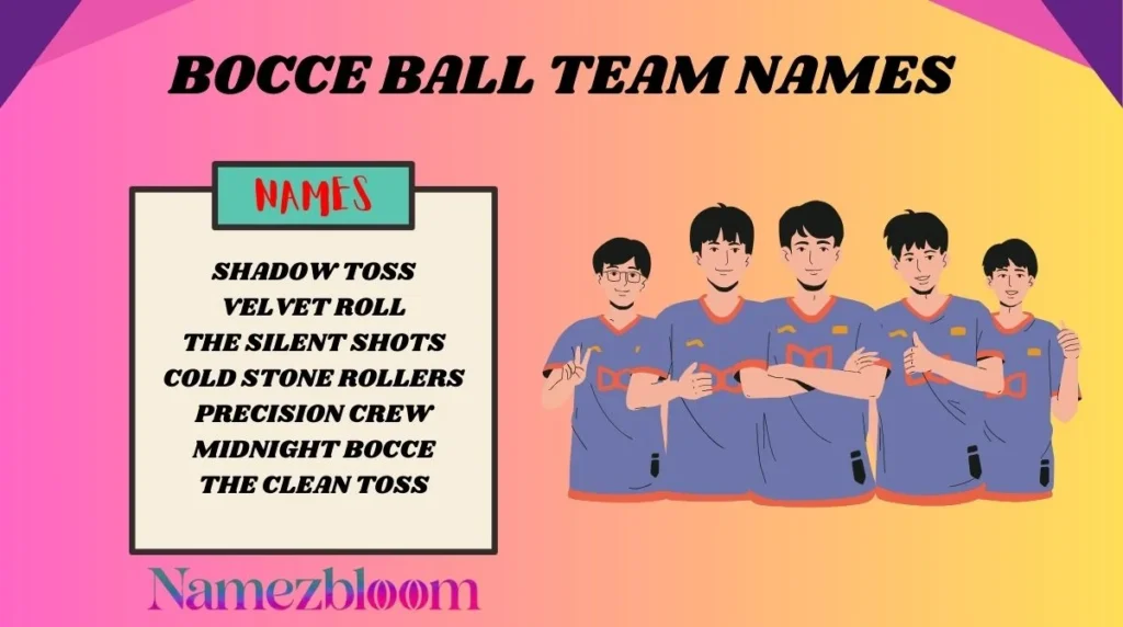 Bocce Ball Team Names