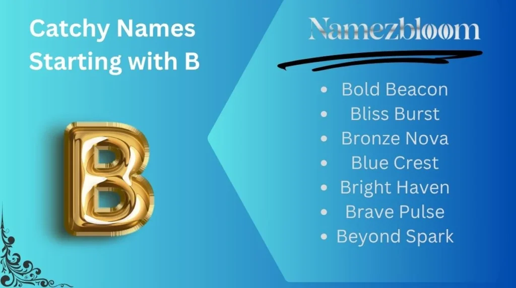 Catchy Names Starting with B