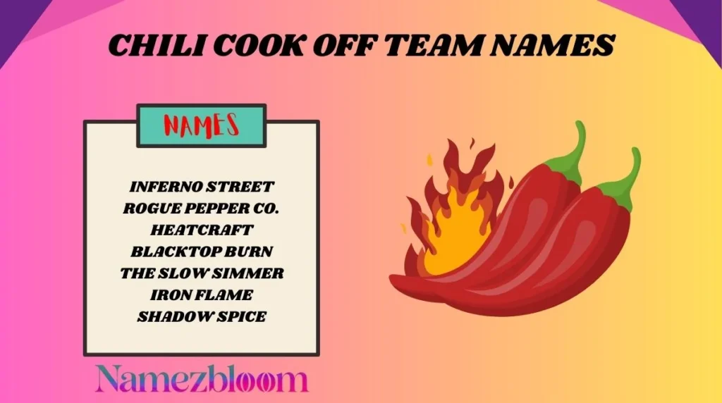 Chili Cook Off Team Names