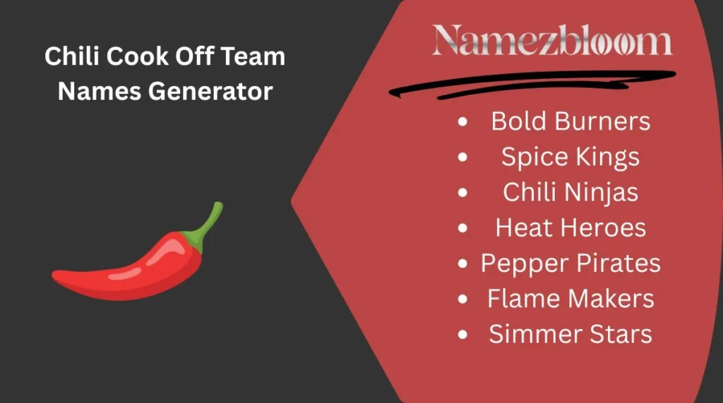 Chili Cook Off Team Names Generator