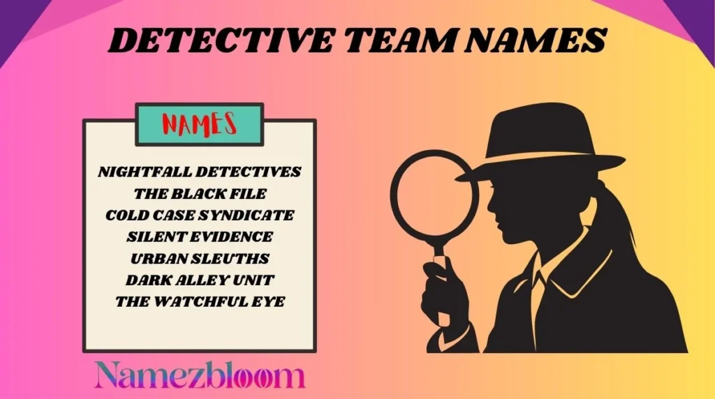 Detective Team Names