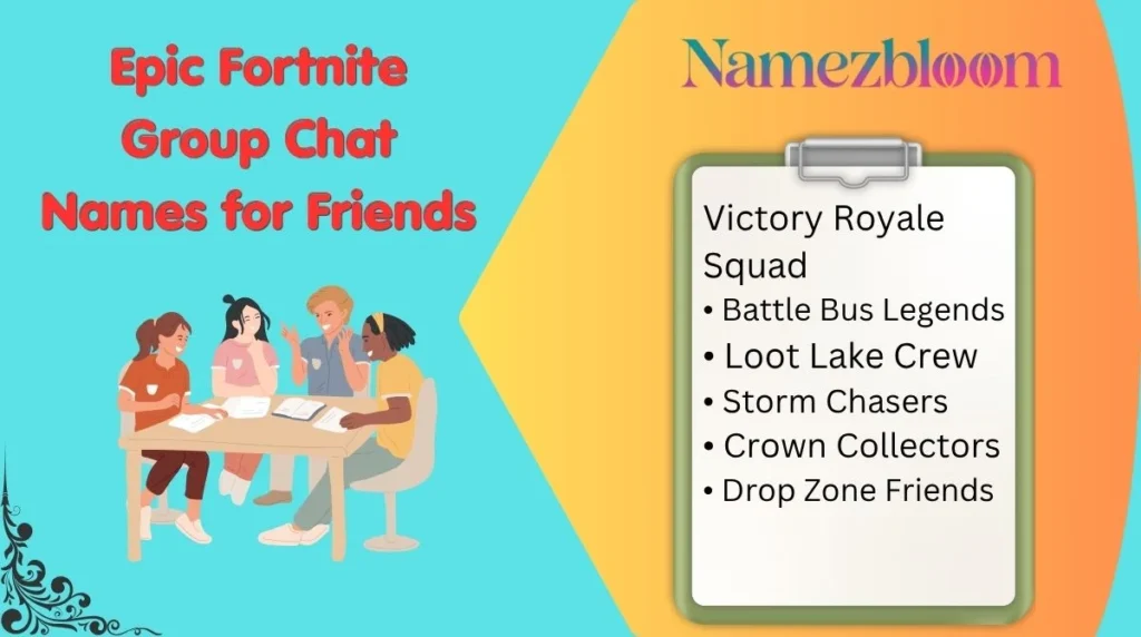 Epic Fortnite Group Chat Names for Friends