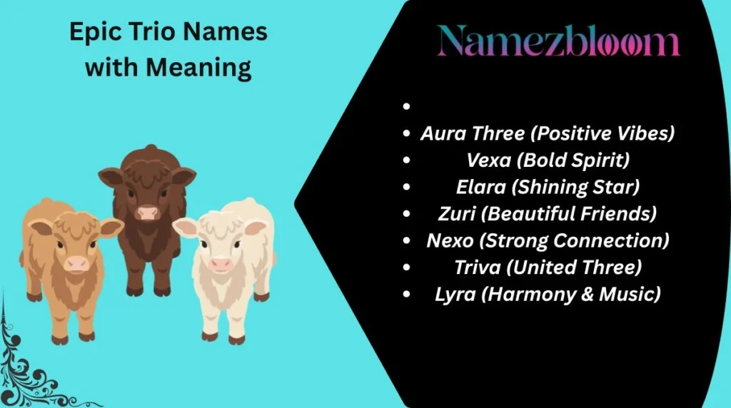 Epic Trio Names with Meaning