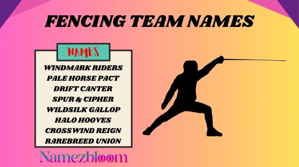 Fencing Team Names