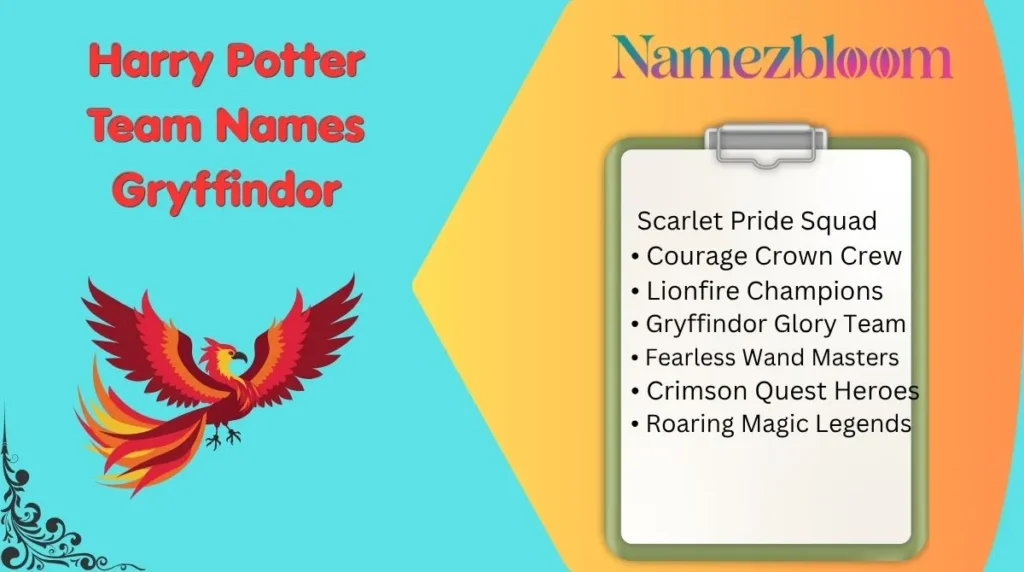 Harry Potter Team Names Gryffindor