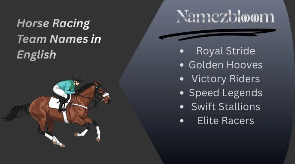 Horse Racing Team Names in English