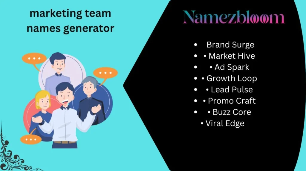 marketing team names generator