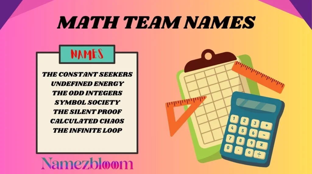 Math Team Names