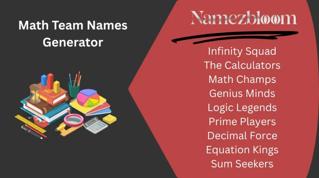 Math Team Names Generator