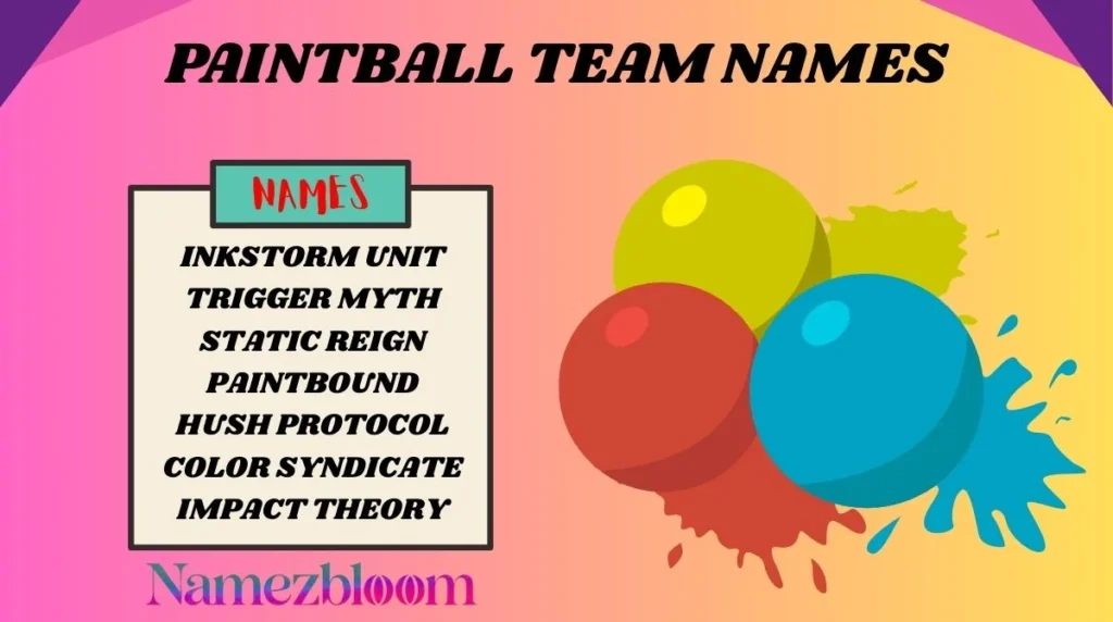 Paintball Team Names