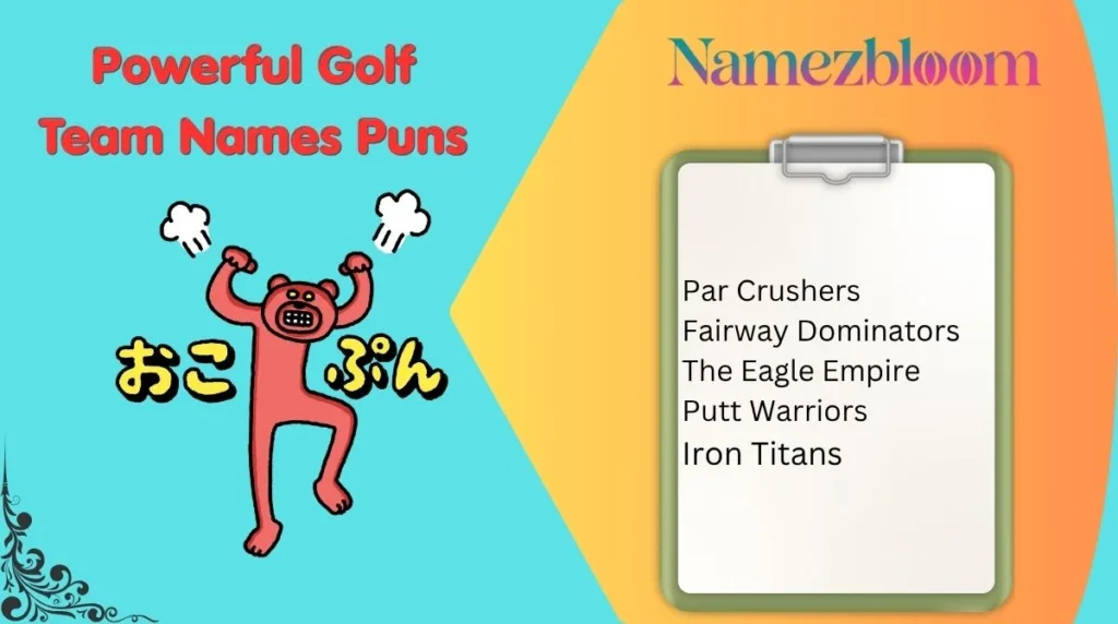 Powerful Golf Team Names Puns