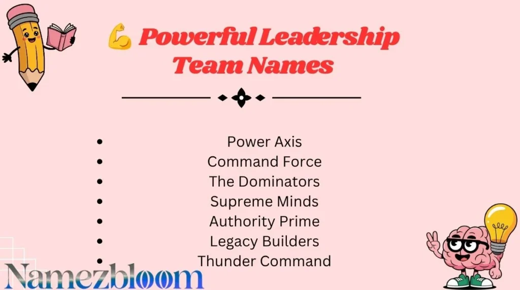 💪 Powerful Leadership Team Names