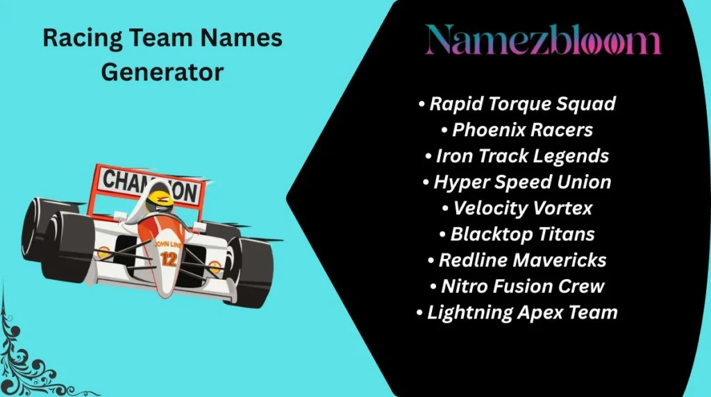 Racing Team Names Generator