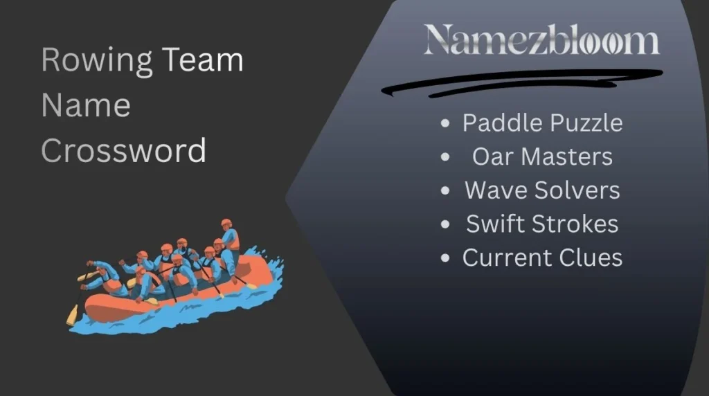Rowing Team Name Crossword