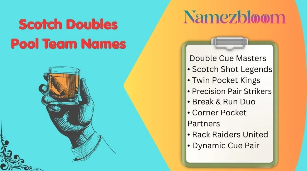 Scotch Doubles Pool Team Names