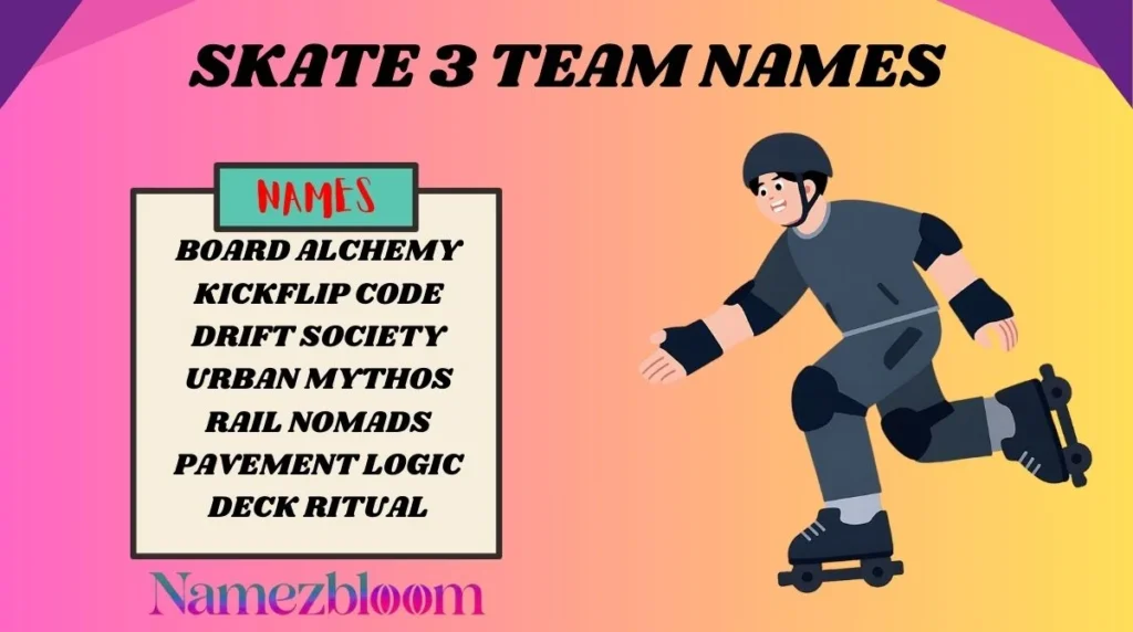Skate 3 Team Names