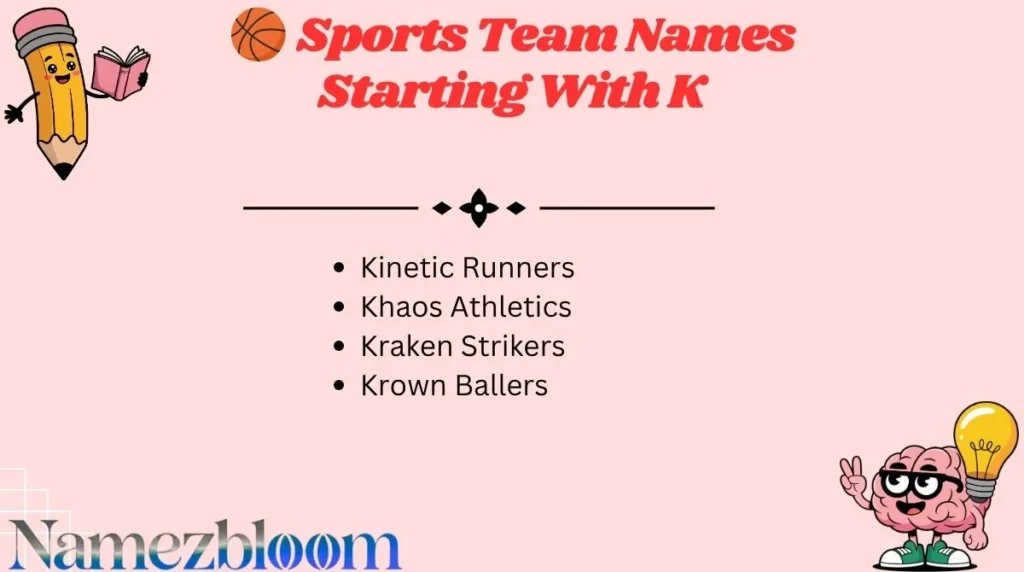 🏀 Sports Team Names Starting With K