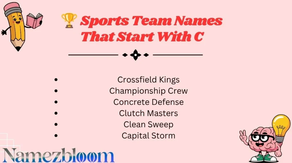 🏆 Sports Team Names That Start With C