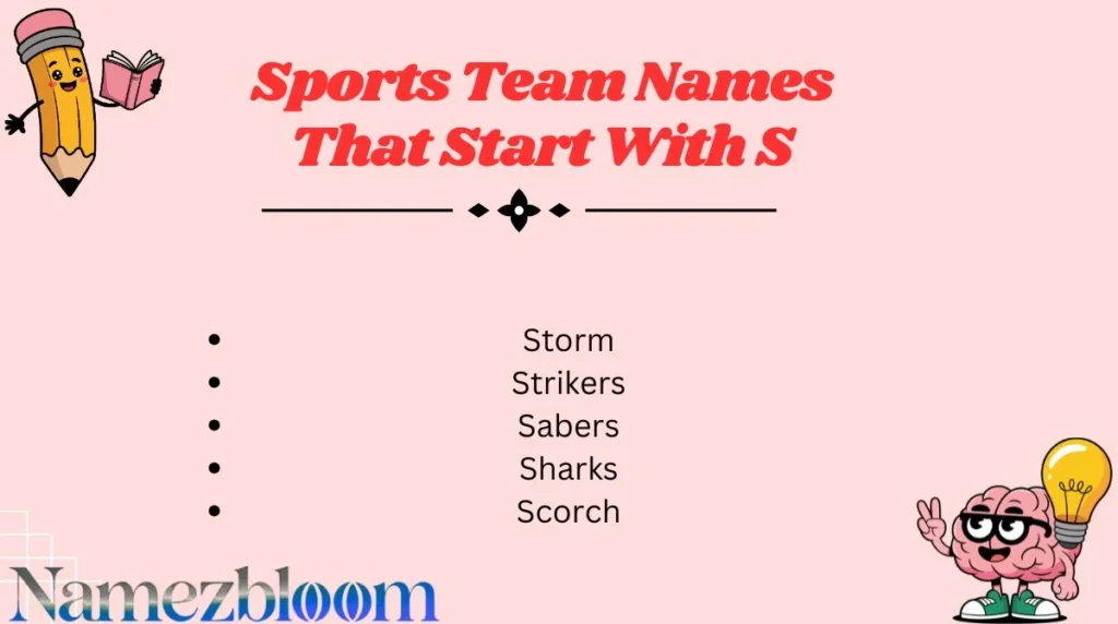 Sports Team Names That Start With S