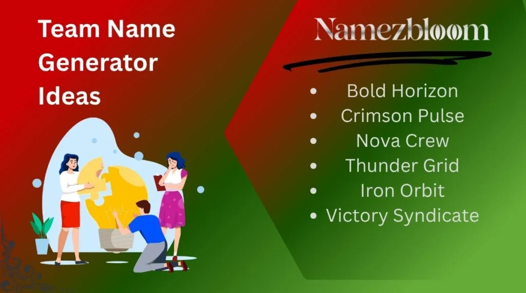 Team Name Generator Ideas