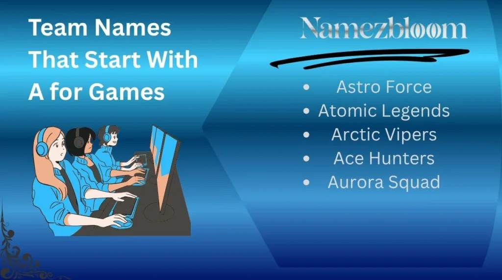 Team Names That Start With A for Games