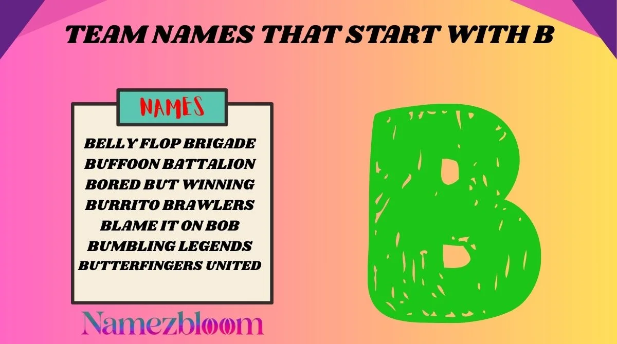 Team Names That Start With B