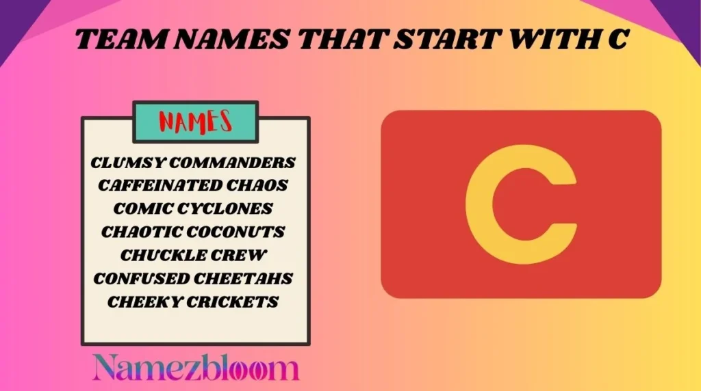 Team Names That Start With C