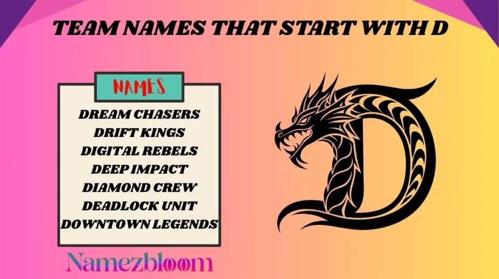 Team Names That Start With D