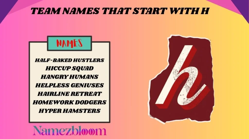 Team Names That Start With H