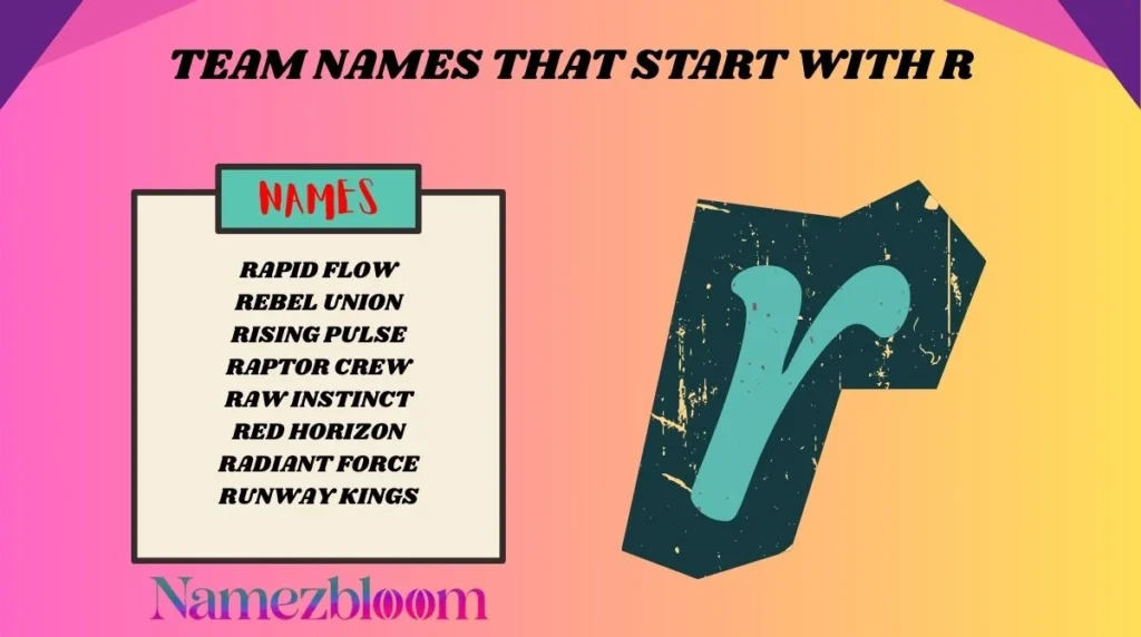 Team Names That Start With R
