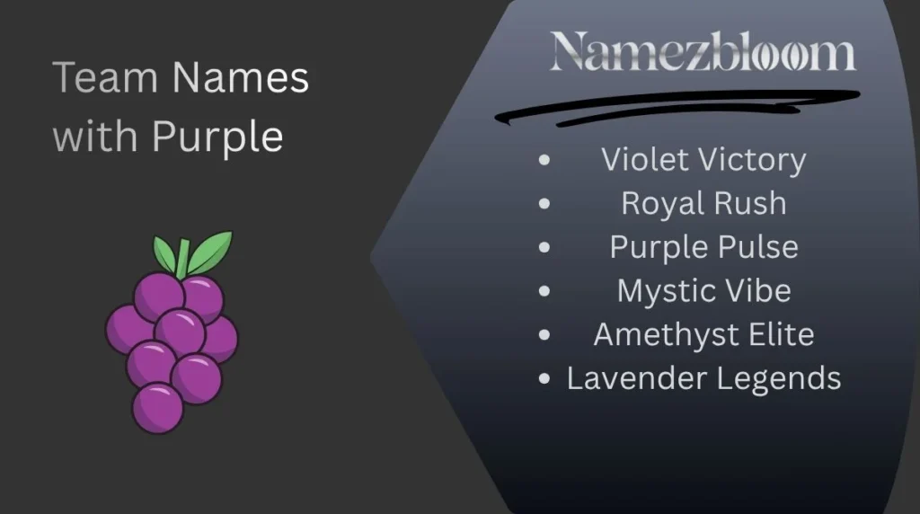 Team Names with Purple