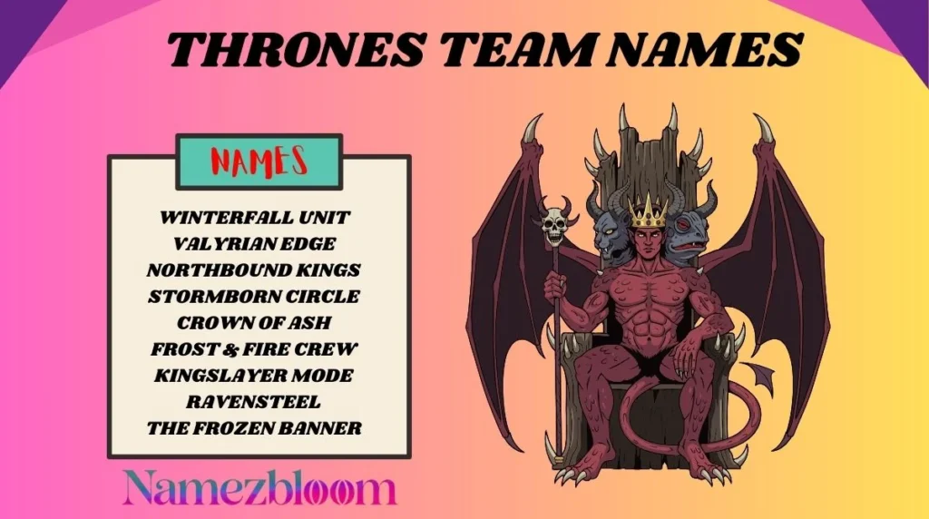 Thrones Team Names