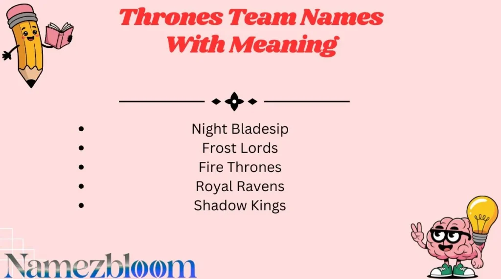 Thrones Team Names With Meaning