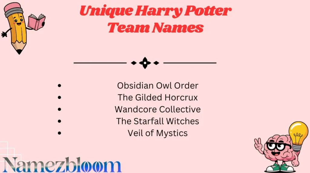 Unique Harry Potter Team Names