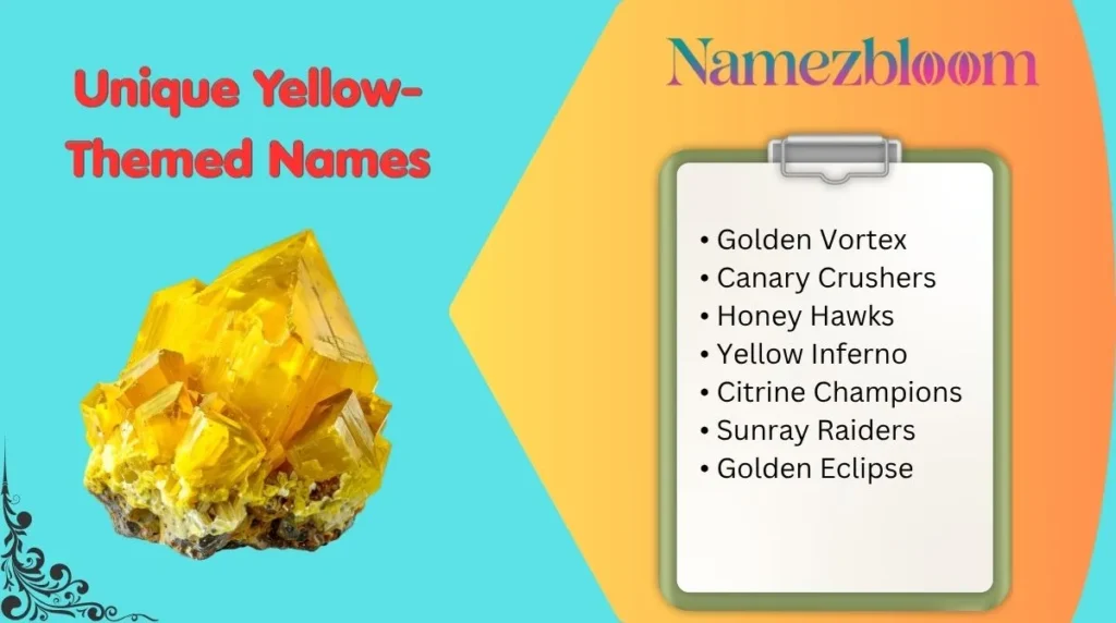 Unique Yellow-Themed Names