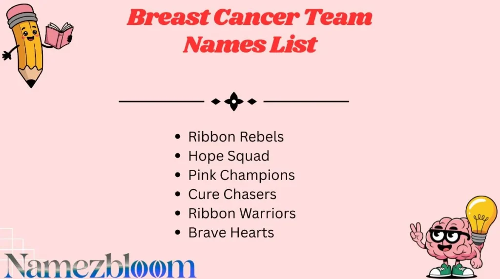 Breast Cancer Team Names List