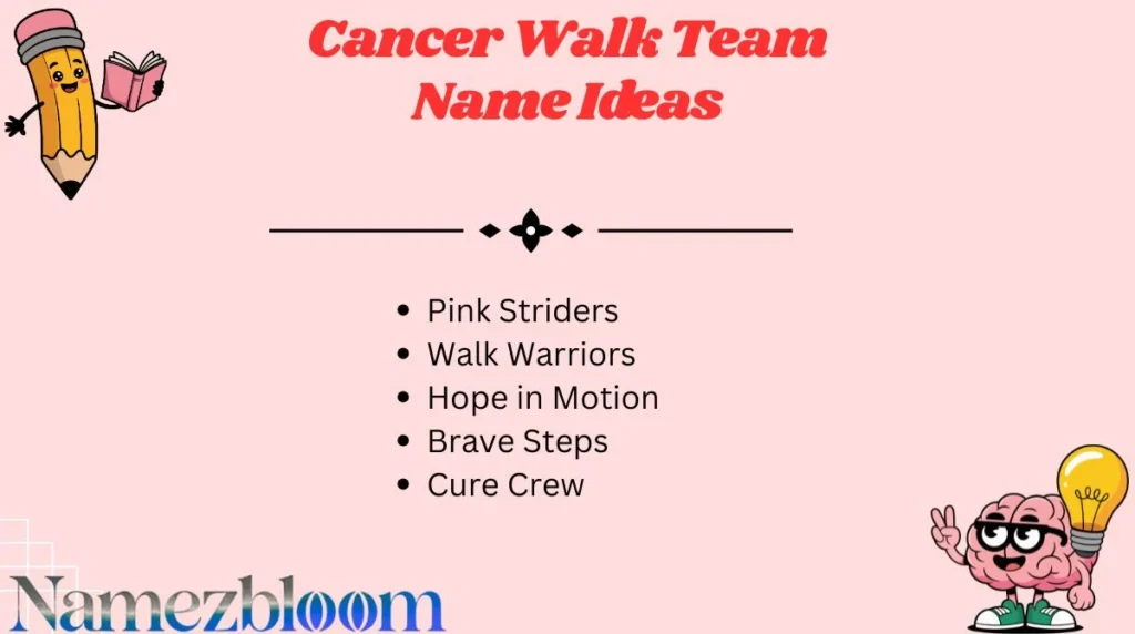 Cancer Walk Team Name Ideas