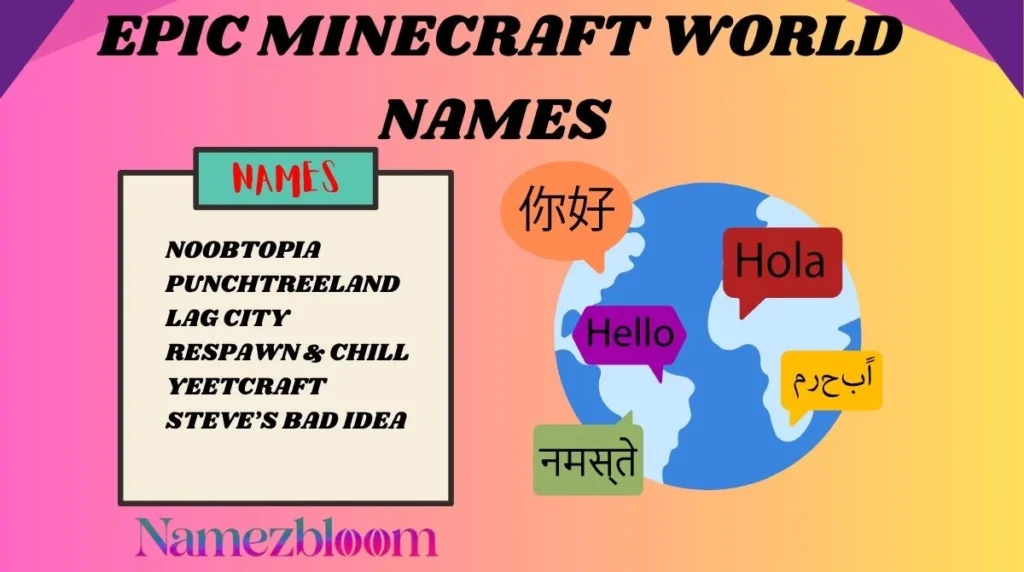 epic minecraft world names