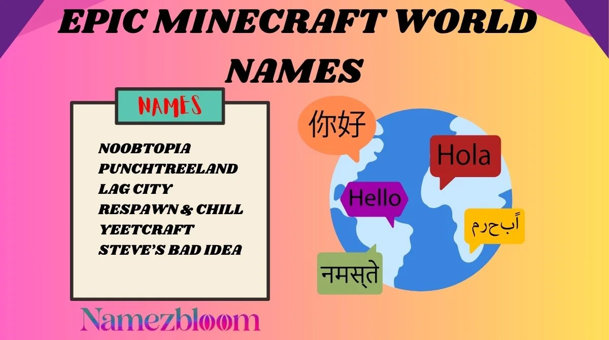 epic minecraft world names