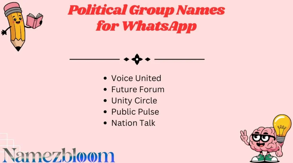Political Group Names for WhatsApp
