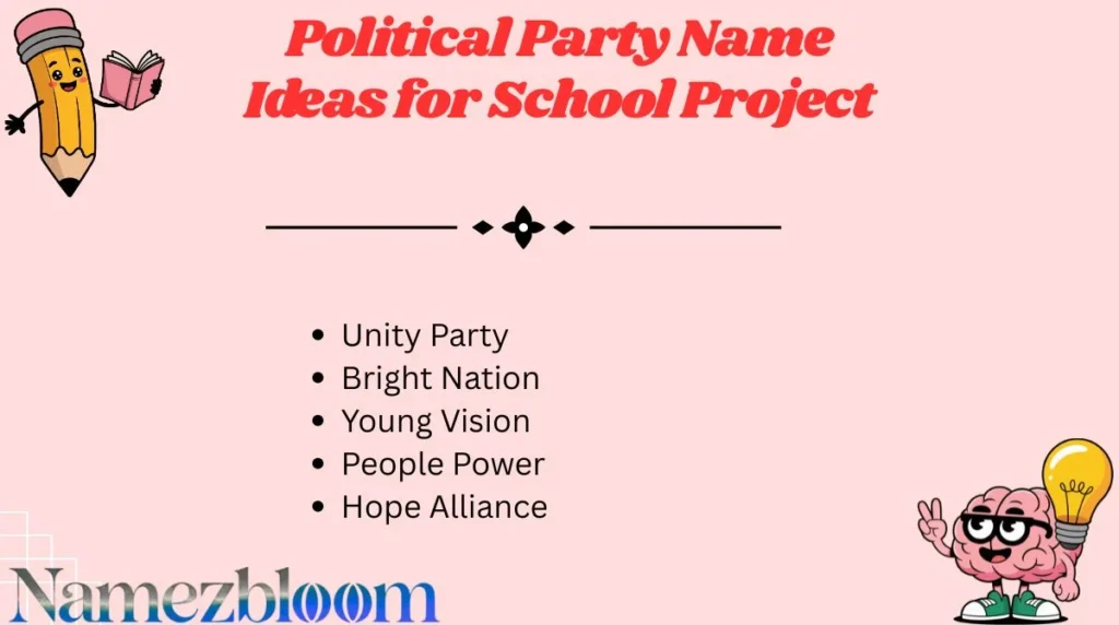 Political Party Name Ideas for School Project