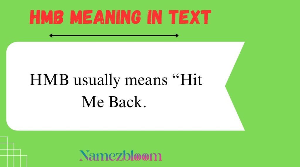 HMB Meaning in Text