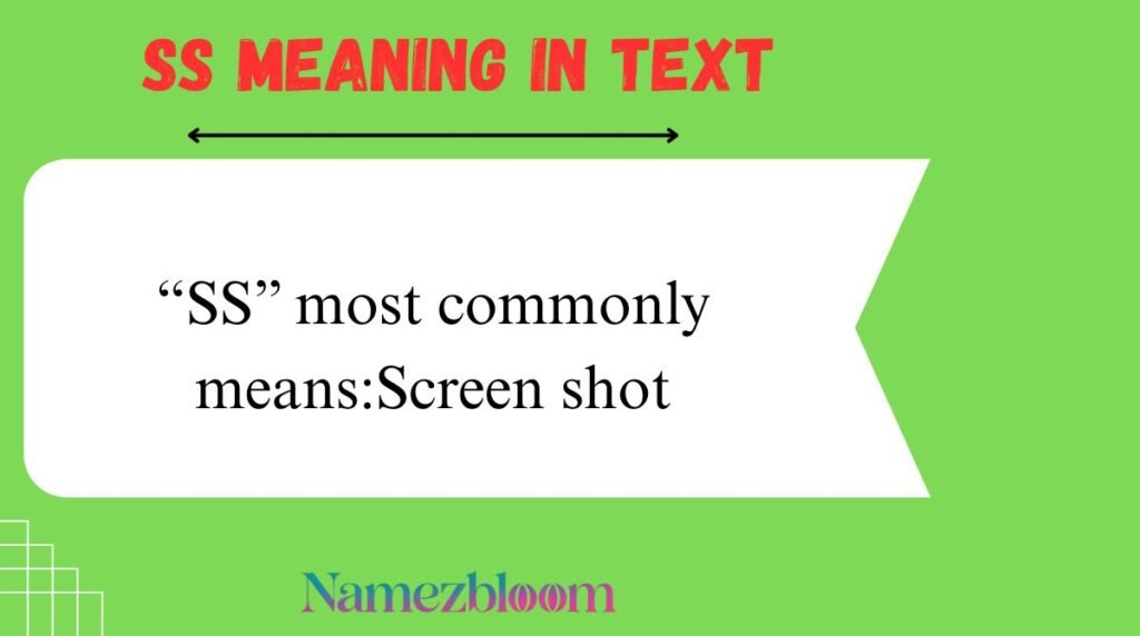 SS Meaning in Text