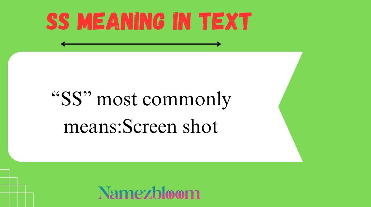 SS Meaning in Text